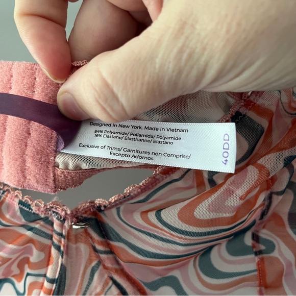 Adore Me Maline Unlined Demi Bra Sheer Lightweight Underwire Size 40DD - Picture 6 of 9